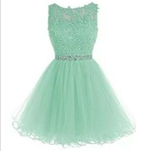 Women Short Sparkly Dress Tulle Corset Lace-Up